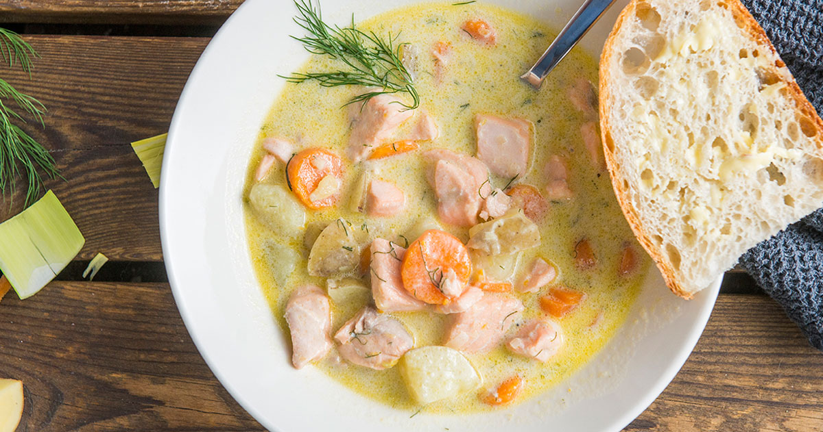 Finnish Salmon Soup Lohikeitto